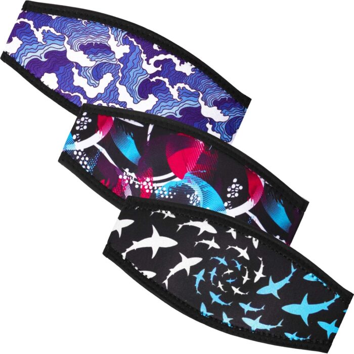 Skylety 3 Pieces Mask Strap Cover Dive Strap Cover Scuba Comfortable and Non Slip Diving Wrapping Strap for Dive and Snorkel Masks Water Sports