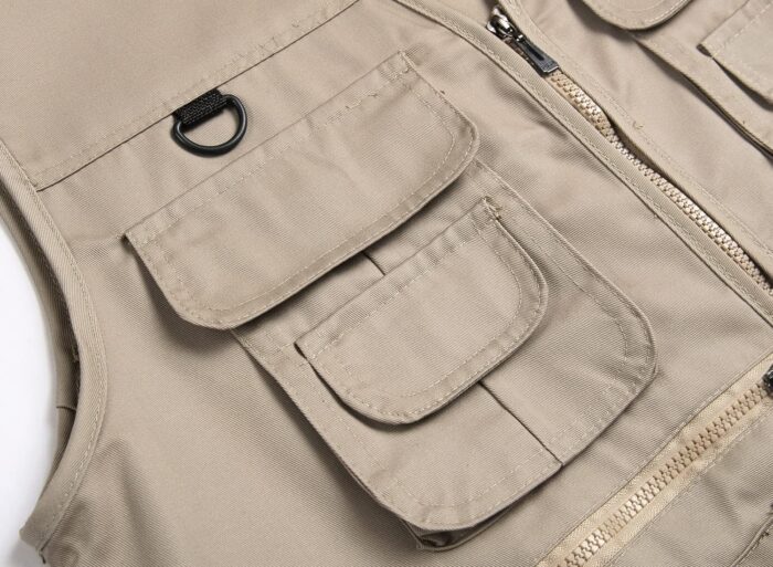 Men’s Fishing Vest Summer Outdoor Work Safari Travel Photo Vest with Multi Pockets - Image 4