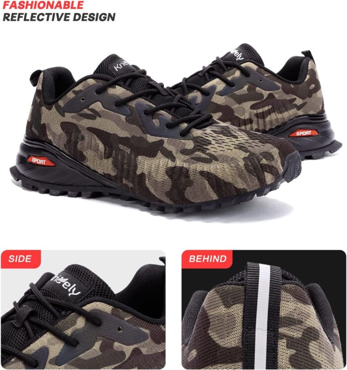 Kricely Men's Trail Running Shoes Fashion Walking Hiking Sneakers for Men Tennis Cross Training Shoe Outdoor Snearker Mens Casual Workout Footwear - Image 7