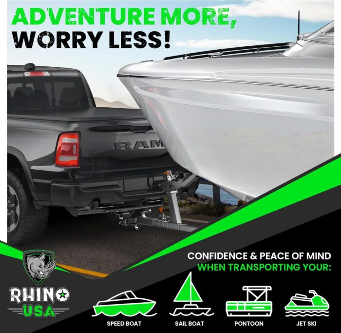 Rhino USA Boat Winch Strap with Hook (2" x 20') - 5,016lb Break Strength - Ultimate Replacement Boat Trailer Winch Straps with Safety Hook - Compatible with Pontoon, Jet Ski, Fishing Boat & More! - Image 5