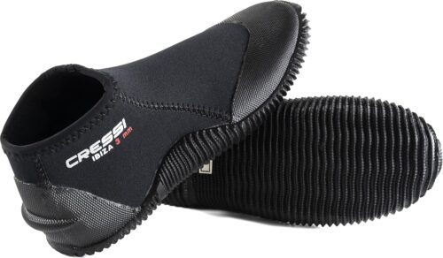 Cressi Adult Neoprene Diving Boots with Anti-Slip Rubber Sole for Water Sports-Ibiza 3mm