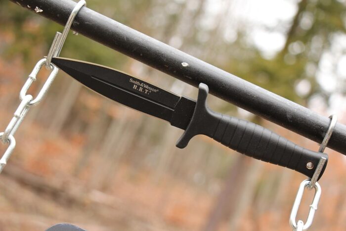 Smith & Wesson SWHRT9B 9in High Carbon S.S. Fixed Blade Knife with 4.7in Dual Edge Blade and TPE Handle for Outdoor, Tactical, Survival and EDC - Image 2