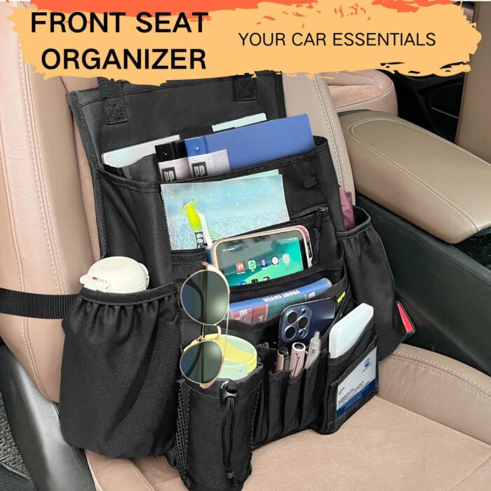 Car Seat Organizer- Multi-Compartment Passenger Seat Organizer, Universal Fit for Front & Back Seats, Ideal for Law Enforcement and Truck Seat Storage, Compatible with Cars, Trucks, and Vans - Image 3