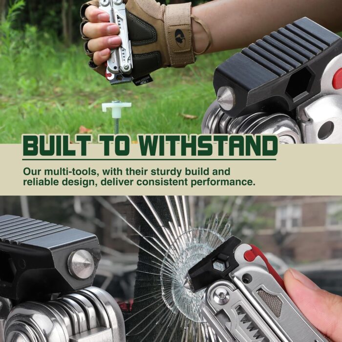 MOSSY OAK Multitool, 19-in-1 Stainless Steel Multi Tool Pliers, Self-locking EDC Gear with Sheath for Outdoor, Survival, Camping, Hiking, Father Day Gifts - Image 3