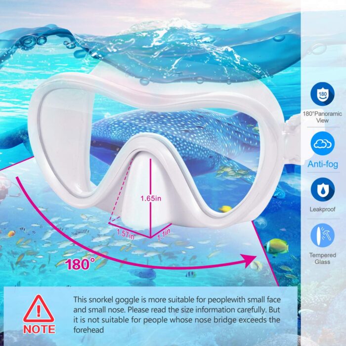 Supertrip 2024 Snorkeling Gear for Adults, Anti-Fog Snorkel Set, Tempered Glass Snorkel Mask Adult, Anti-Leak Snorkel Snorkeling Gear, Scuba Diving Mask and Snorkel for Women Men Youth - Image 3