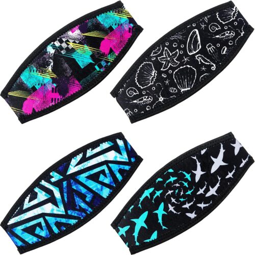 4 Pieces Diving Mask Slap Straps Cover Neoprene Swimming Waterproof Dive and Snorkel Mask Strap for Men and Women Water Sports