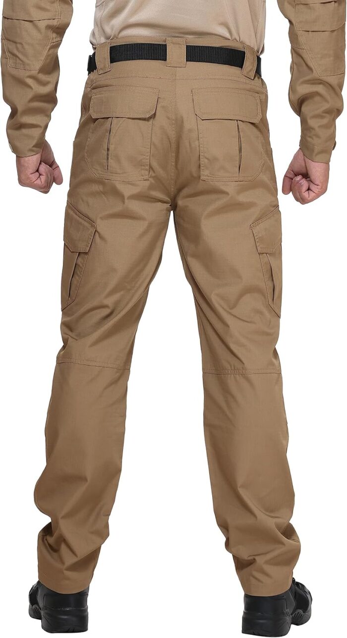 URBEST Men's Ripstop Tactical Pants, Water Resistant Cargo Pants, Outdoor Lightweight Hiking Work Pants - Image 3