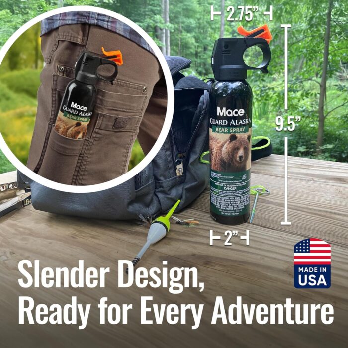 Mace Bear Spray - Guard Alaska Bear Deterrent & Self Defense Spray, 9.17 oz, 40 Feet Range, EPA Registered, Max Strength 20% OC Wildlife Safe Formula, Great for Hiking, Camping, Hunting - Image 9