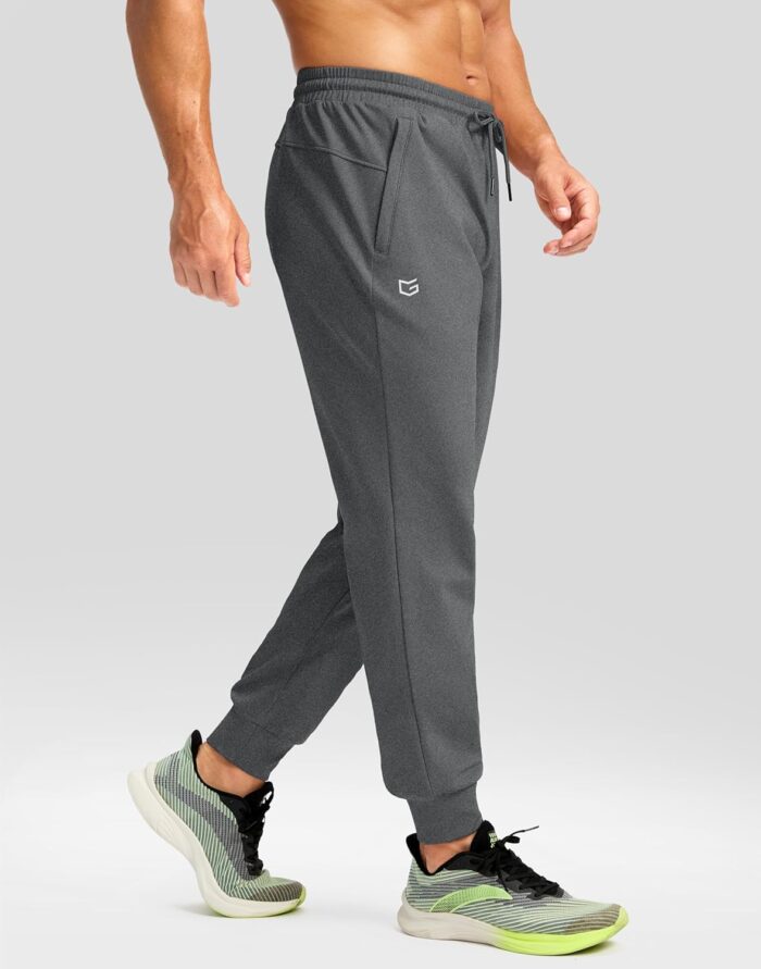 G Gradual Men's Fleece Joggers with Zipper Pockets Winter Warm Pants Water Resistant Athletic Workout Gym Sweatpants for Men - Image 2