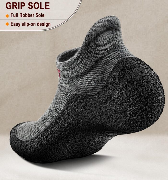 BULLIANT Men Slipper Socks,Grip Socks Hiking Water Shoes Barefoot Shoes for Outdoor Walking Exercises - Image 2