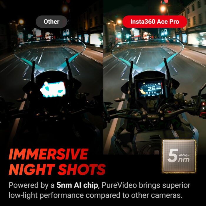 Insta360 Ace Pro - Waterproof Action Camera Co-Engineered with Leica, Flagship 1/1.3" Sensor and AI Noise Reduction for Unbeatable Image Quality, 4K120fps, 2.4" Flip Screen & Advanced AI Features - Image 2