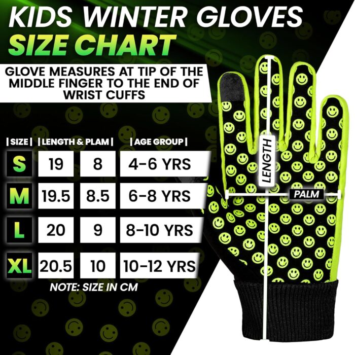 Kids Winter Gloves – Warm Cold Weather Gloves for Boys & Girls – Touchscreen compatible for Snow, Ski, Cycling, Soccer – Windproof Outdoor Sports - Image 2