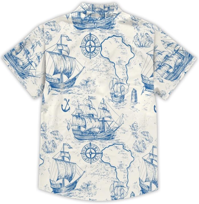 Hawaiian Shirts for Men Summer Beach Casual Short Sleeve Button Down Shirts Novelty Print Tropical Beach Shirts - Image 3