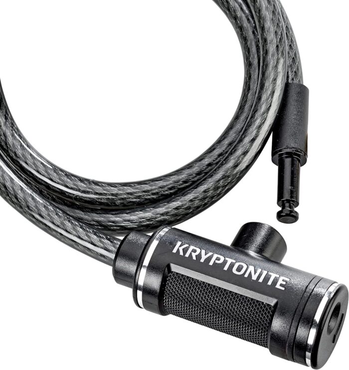 Kryptonite Bike Lock Cable, 6ft. x 12mm Braided Steel Cable Anti-Theft Security Bicycle Lock with Keys for Outdoor Equipment, Bicycles, Scooters, Fence, Gate,Black - Image 2