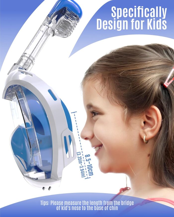 G2RISE Kids Snorkel Mask Full Face Snorkel Set, Snorkeling Gear for Kids with 180 Degree Panoramic View, Anti-Leak & Anti-Fog - Image 4