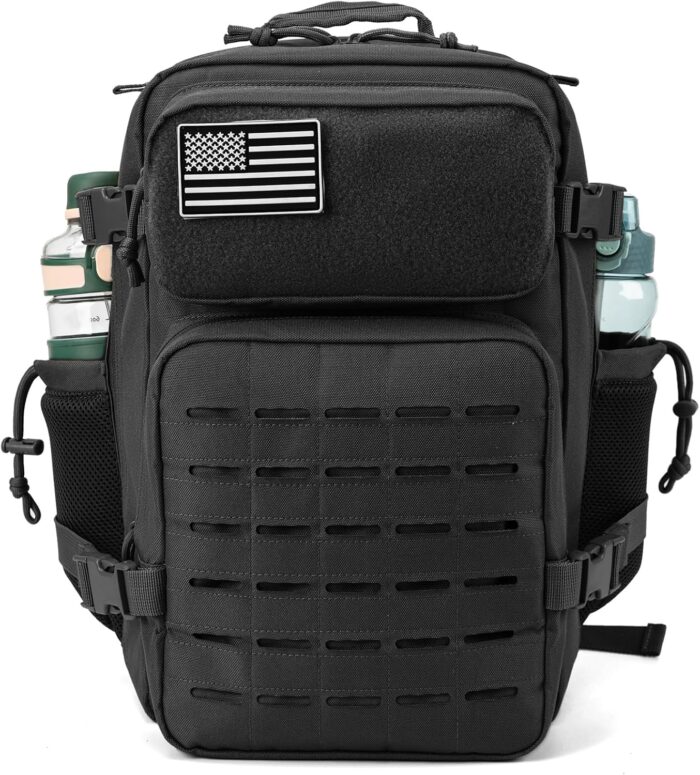 QT&QY 25L/35L/45L Military Tactical Backpack For Men Molle Daypack 3 Day Bug Out Bag Hiking Rucksack With Bottle Holder - Image 2