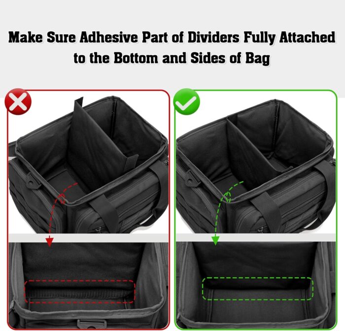 DSLEAF Tactical Gun Range Bag for 4 Handguns, Pistol Shooting Range Bag with 6X Magazine Slots and Extra Pockets for Ammo and Essentials - Image 3