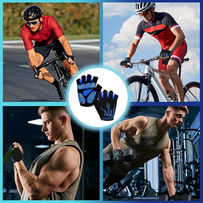 MOREOK Cycling Gloves Bike Gloves for Men/Women-[5MM Gel Pad] Half Finger Bicycle Biking Gloves for Cycling/Weight Lifting/Gym/Motorcycle/Rowing/Outdoor Sports - Image 5