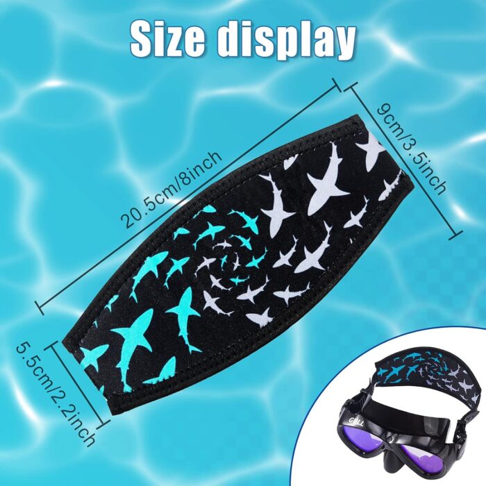 4 Pieces Diving Mask Slap Straps Cover Neoprene Swimming Waterproof Dive and Snorkel Mask Strap for Men and Women Water Sports - Image 2