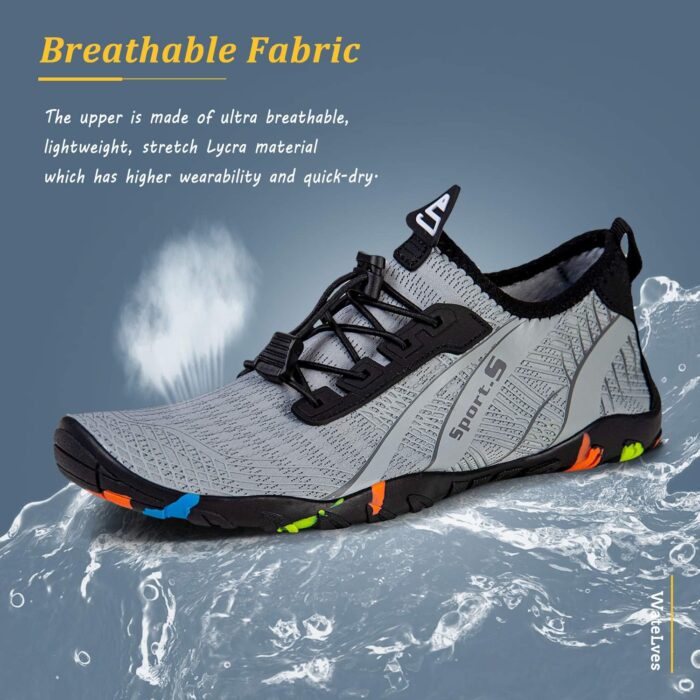 WateLves Water Shoes Mens Womens Beach Swim Shoes Quick-Dry Aqua Socks Pool Shoes for Surf Yoga Water Aerobics - Image 4