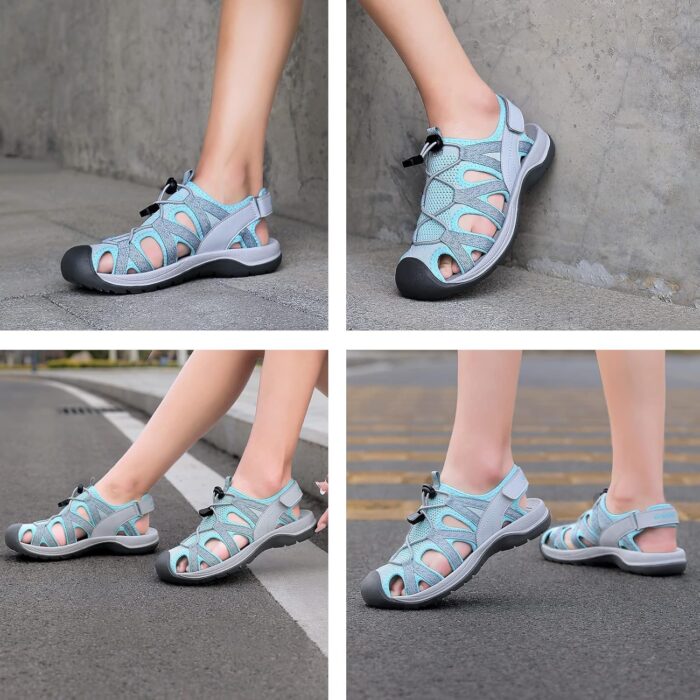 Dannto Women's Sport Sandals Close Toe Mesh Hiking Outdoor Athletic Casual Walking Sandals Water Shoes - Image 7