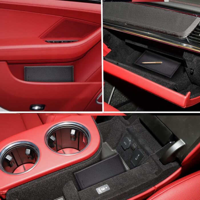 TOURSUIT Car Registration and Insurance Card Holder, Vehicle License Document Glove Box Compartment Organizer, Interior Car Accessories for Women Men Teens (Carbon Fiber Black) - Image 6