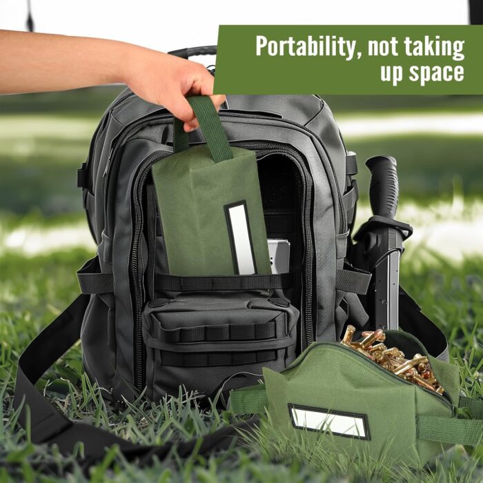 4Pcs Ammo Bag Ammo Pouches, Professional Ammo Storage Bag Carrier Bag, Waterproof and Durable, Used As Ammo Bags/Box/Can/Case/Loose Sacs for Rifle Carbine Pistol Hunting Shooting Range Gear - Image 3