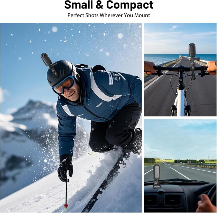 4K Mini Action Camera 128GB Thumb POV Portable Body Cam Wearable Video Recorder with IPX7 Waterproof Underwater Camcorder, Helmet Mount, Magnetic Sport DV for Bike Cycling, Pet, Vlogging(Black) - Image 5