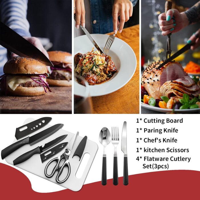 Portable Camping Kitchen Utensil Set-27 Piece Cookware Kit, Stainless Steel Outdoor Cooking and Grilling Utensil Organizer Travel Set Perfect for Travel, Picnics, RVs, Camping, BBQs, Parties and More - Image 4