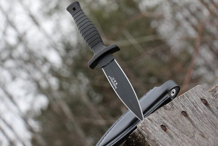 Smith & Wesson SWHRT9B 9in High Carbon S.S. Fixed Blade Knife with 4.7in Dual Edge Blade and TPE Handle for Outdoor, Tactical, Survival and EDC - Image 5