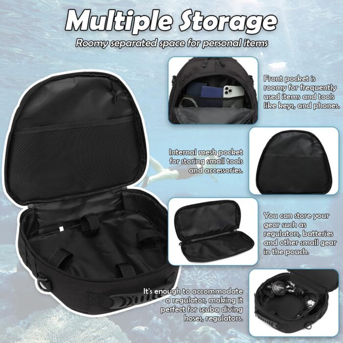 Scuba Regulator Bag - Tactical Style Diving Regulator Protective Bags Protecting and Storage Diving Gear with Adjustable Shoulder Strap - Image 5