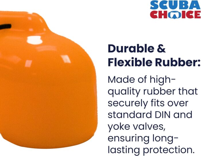 Scuba Choice Diving Tank Valve Cap Protector, Orange - Prevents Valve Damage, Durable Attachment Line, Scuba Gear Protection, Essential Accessory for Diving Equipment Safety - Image 4