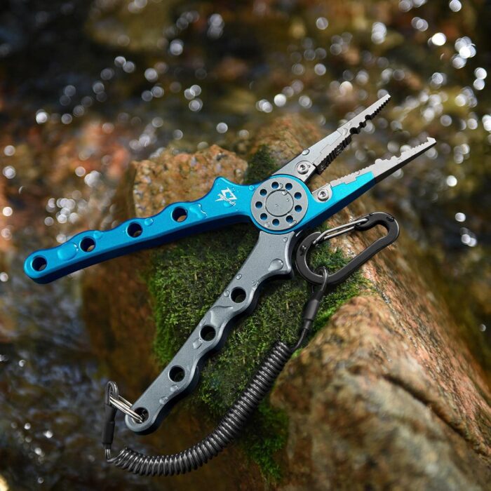 Piscifun Fishing Pliers, Saltwater Fishing Pliers with Split Ring, Fish Hook Remover, Corrosion Resistance Fly Fishing Pliers with Braid Cutters, Sheath and Lanyard, Fishing Gear Gifts for Men - Image 7