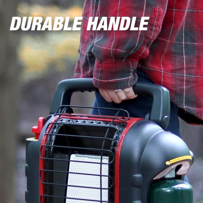 Mr. Heater Portable Buddy Heater MH9BX 4,000-9,000 BTU Indoor-Safe Propane Radiant Heater For Campers, Workshops, Job Sites, Patios & More - Red, Black - Image 6