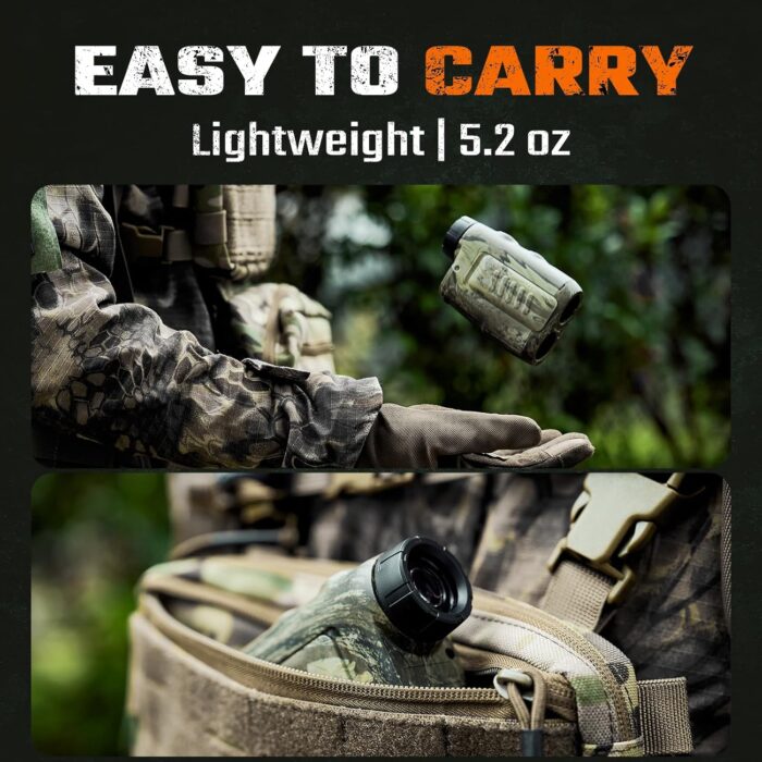 ACPOTEL Precision Hunting Range Finder, ±0.5yd Accuracy, 1000Yd Range, 6X Magnification, Rain & Fog Mode, 0.3s Instant Measurement | Lightweight Laser Range Finder for Hunting & Durable - Image 6