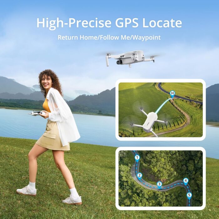Potensic ATOM LT GPS Drone Under 249g, 2 Batteries 80 Mins, EIS 2.5K Camera, 4KM FPV Transmission, Brushless Motor, Auto Return, SurgeFly, Entry Level Foldable Drone for Adults Beginner, Expansion Kit - Image 6