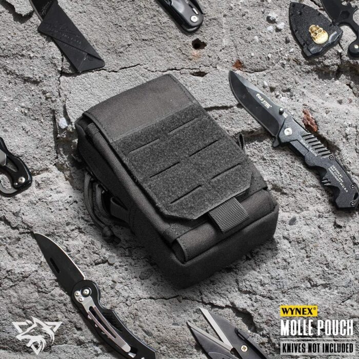 WYNEX Tactical EDC Pouch, Molle Utility Pouches Gadget Organizer Phone Holder Waist Pack Smartphone Pouch Tool Holster Pocket - Image 6
