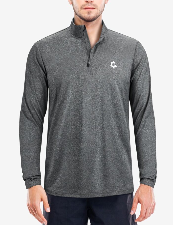 3Pack Quarter Zip Pullover Men Long Sleeve Sweatshirts Running Athletic Golf Gym Shirt Quick Dry - Image 2