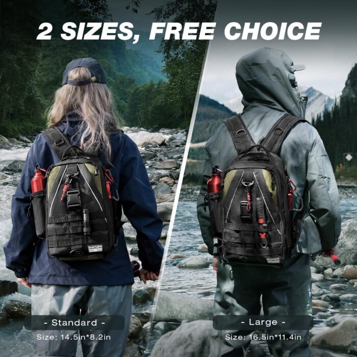Ghosthorn Fishing Backpack with Rod Holder - Tackle Sling Bag - Fly Fishing Gifts for Men and Women - Image 6