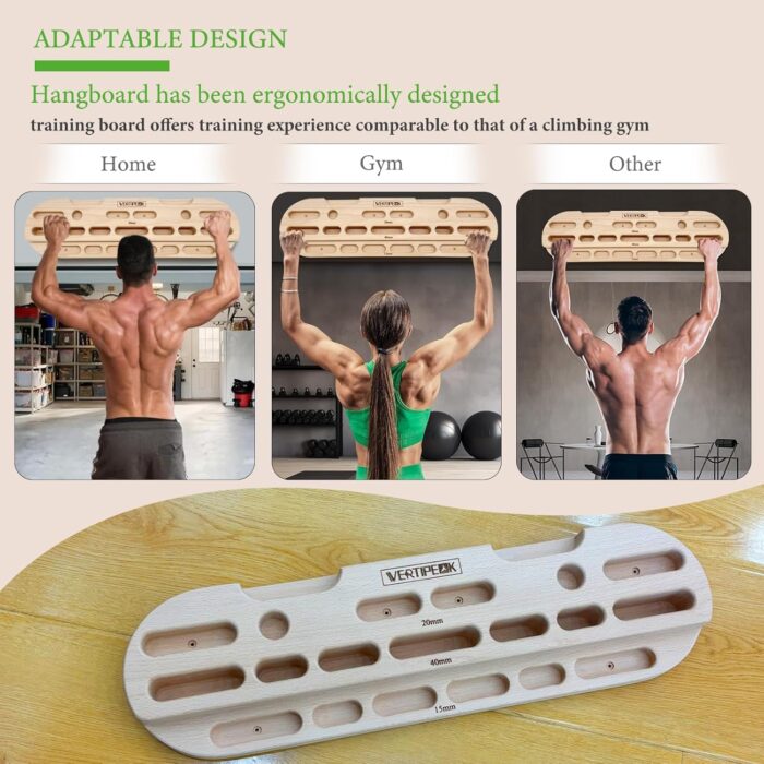Climbing Hangboard,Rock Climbing Fingerboard Perfect for Boulder Training,Climbing Training and Pull-ups - Image 7