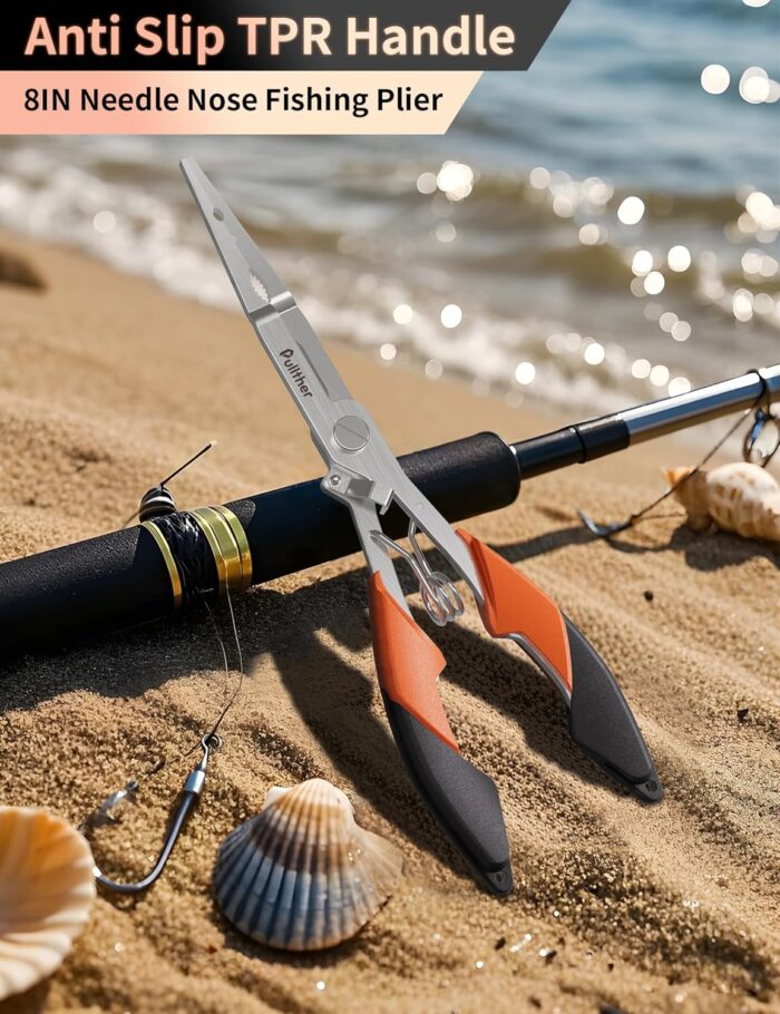 Fishing Gear,Hook Remover Fishing Pliers,Stainless Steel Fishing Tools,Multitool for Saltwater Freshwater - Image 4