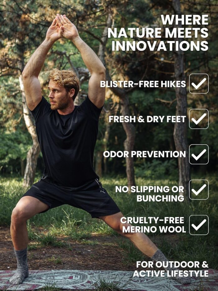 Merino.tech Merino Wool Socks for Women And Men - Merino Wool Hiking Socks Crew Style - Image 4