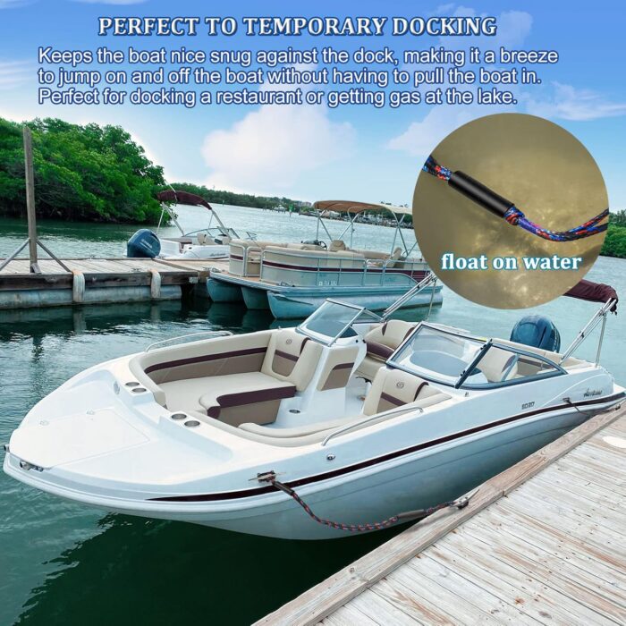 Botepon Boat Bungee Dock Lines, Boating Gifts for Men, Boat Accessories, Pontoon Accessories, Mooring Lines for Bass Boat, 4 Feet - Image 6