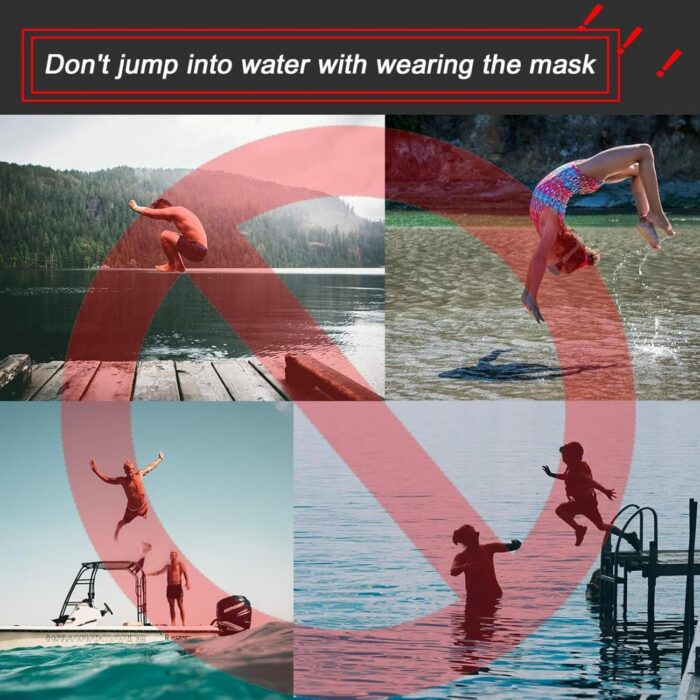 OMGear Diving Mask Snorkeling Gear Kids Adult Snorkel Mask Dive Goggles Silicone Swim Glasses with Nose Cover for Scuba Free Diving Spearfishing Neoprene Strap Cover Impact Resistance - Image 6