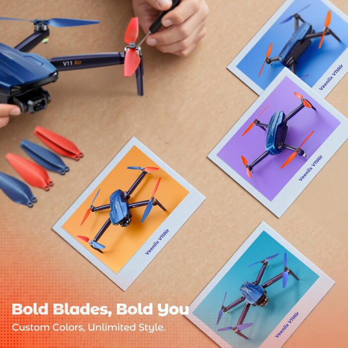 V11Air Drone with 6K Camera for Adults, 3-Axis Gimbal Drones with 4K/30fps Video, 10000ft FPV Transmission Professional Drone, 70Mins Long Flight Time, GPS Smart Control, Beginner friendly - Image 2