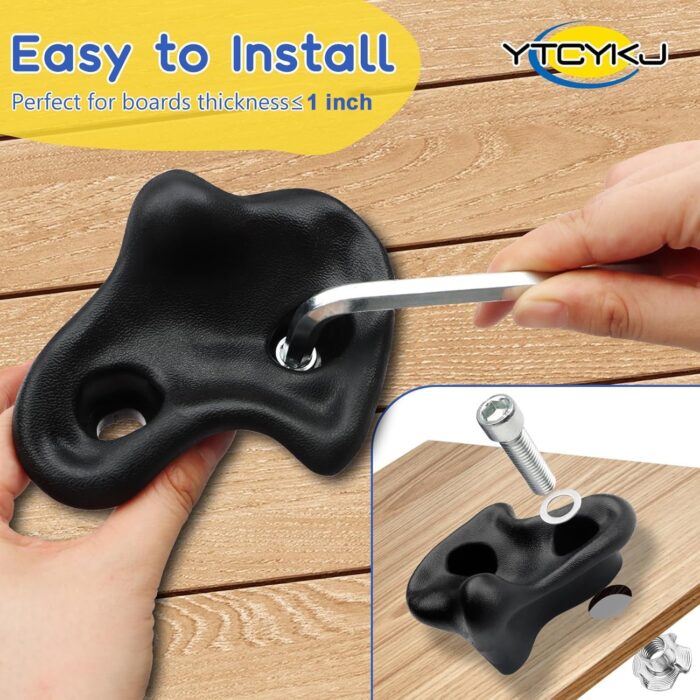 10PCS Rock Climbing Holds for Kids Climber,𝗘𝘅𝘁𝗿𝗮 𝗟𝗮𝗿𝗴𝗲 Adult Rock Climbing Stones,Indoor and Outdoor Rock Wall Climbing Kit with Mounting Hardware for Playground PlaySet Building - Image 4
