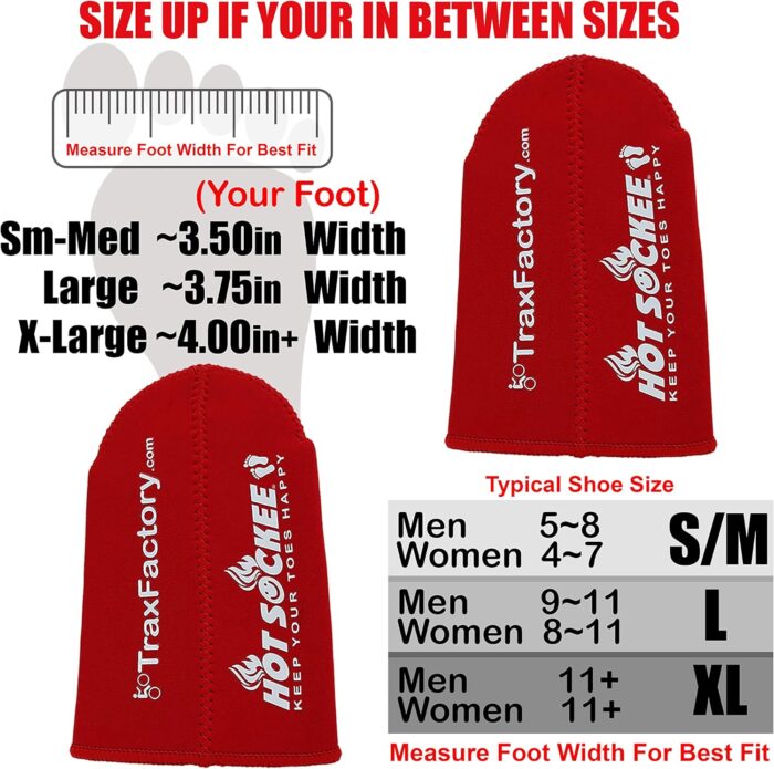 Neoprene Toe Warmers - Worn Inside Shoes or Boots - 3 Sizes - Cycling, Hiking, Winter Sports, Camping, Work & Construction Boots - Image 5