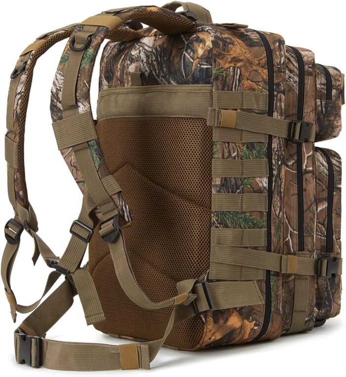 QT&QY 45L Military Tactical Backpacks Molle Army Assault Pack 3 Day Bug Out Bag Hiking Treeking Rucksack… - Image 3
