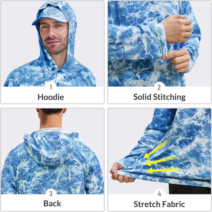 LOOGU Men’s Hunting Camo Shirt Lightweight, Camouflage Shirts for Men Long Sleeve Shirt for Fishing Hiking Camping - Image 5