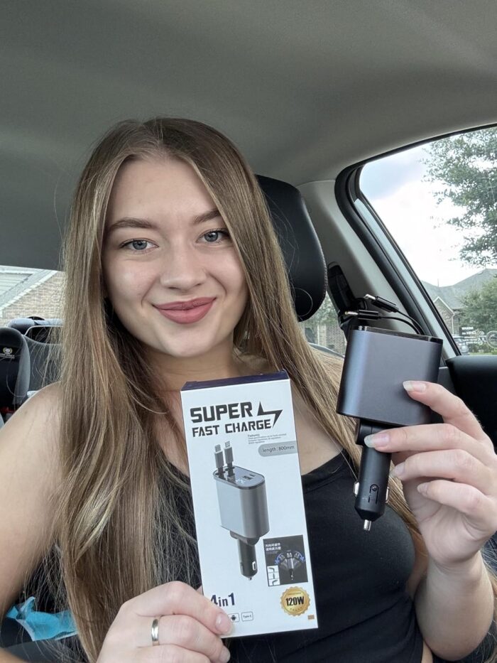 Multi Charge Pro iPhone Car Charger Fast Charging Retractable Car Charger USB C Auto Adapter, Powerful 120W 4-Port USB-C & USB-A and Lightning iPhone, Samsung, Tablets... - Image 7